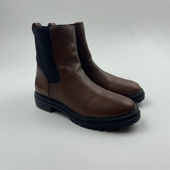 Madewell Women’s The Bradley Lugsole Ankle Chelsea Boots Brown Size 8.5 - Picture 3 of 10
